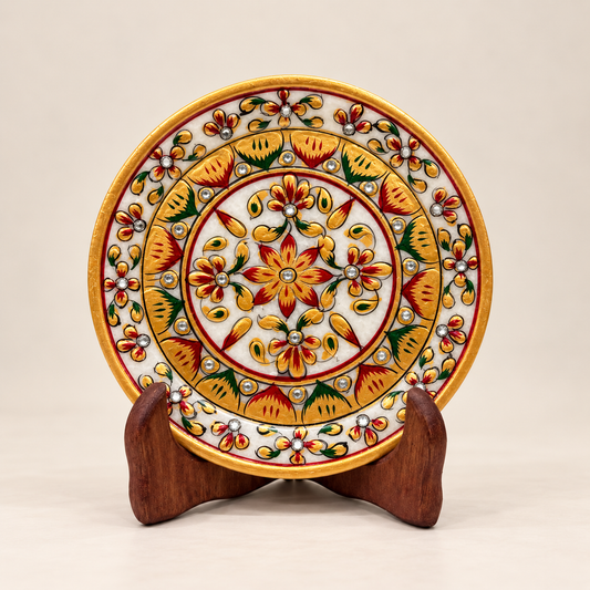 6 inch Marble Plate with Stand