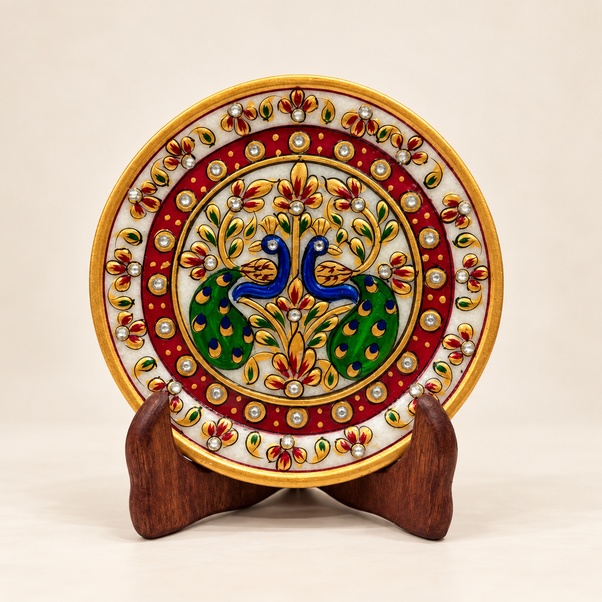 6 inch Marble Plate with Stand