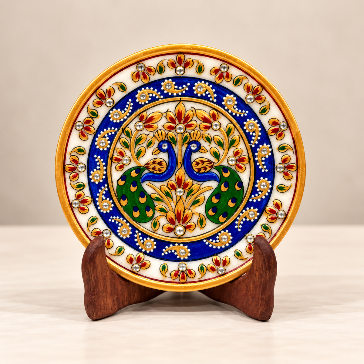 6 inch Marble Plate with Stand