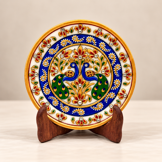 6 inch Marble Plate with Stand