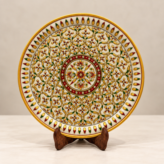 12 inch Marble Plate with Stand