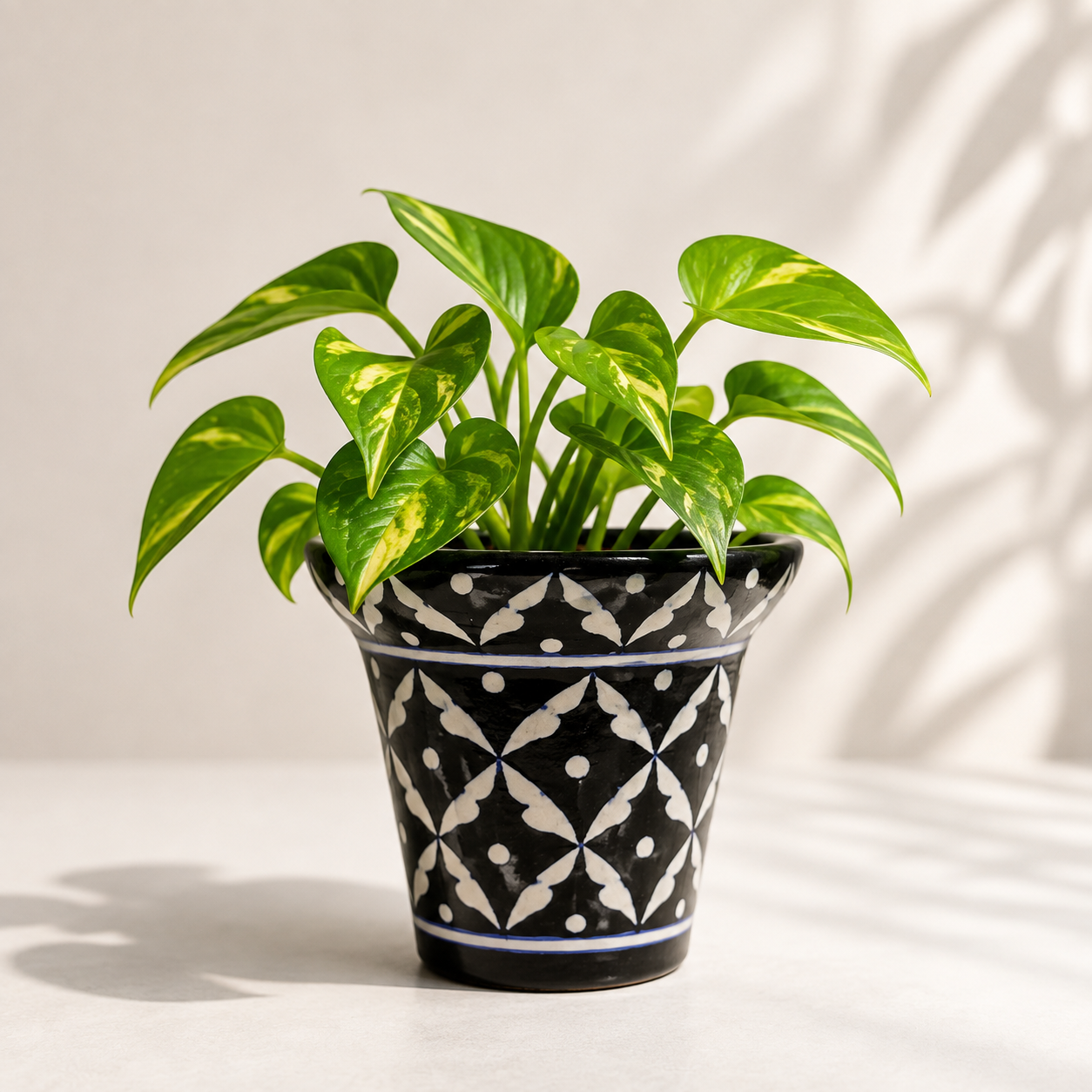 4-Inch Blue Pottery Planter