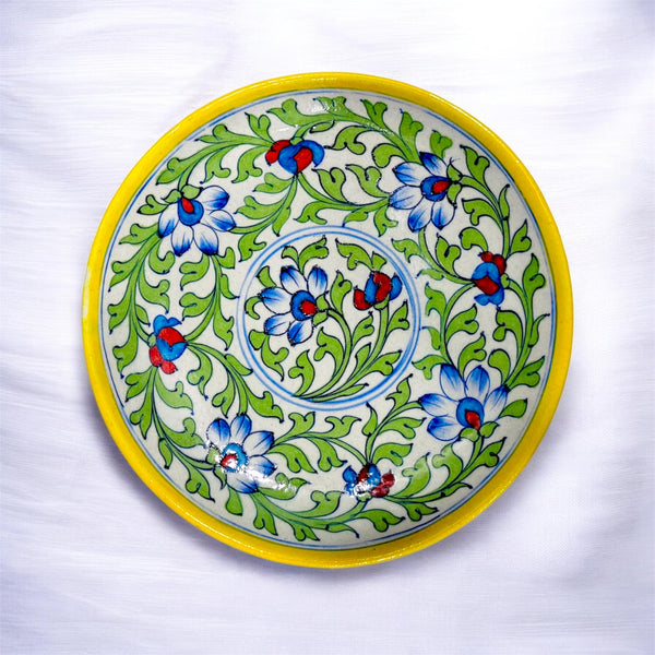 10 Inch Blue Pottery Plate