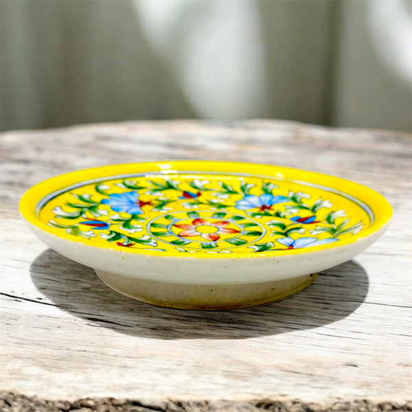 8 Inch Blue Pottery Plate