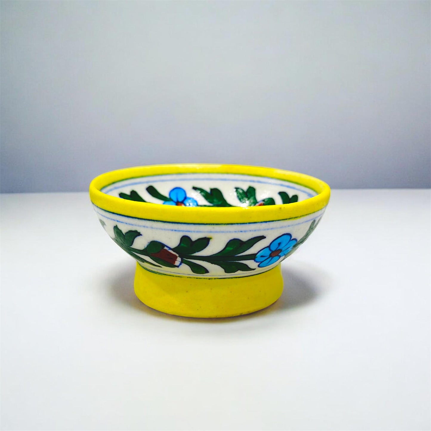 5 Inch Blue Pottery Bowl