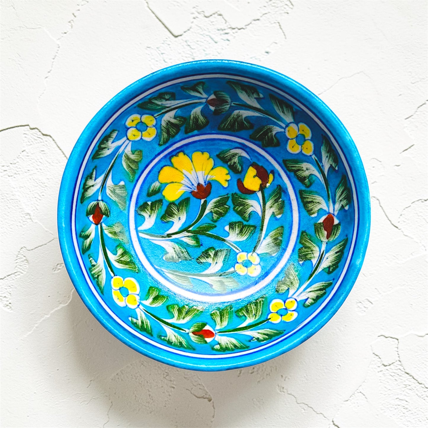 6-inch Blue Pottery Bowl
