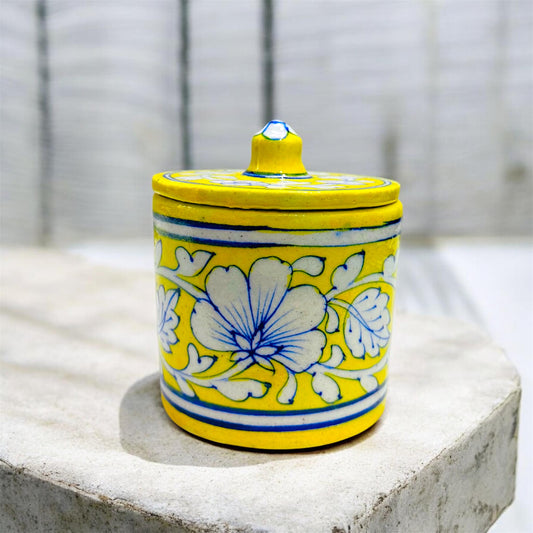 4-inch Blue Pottery Jar