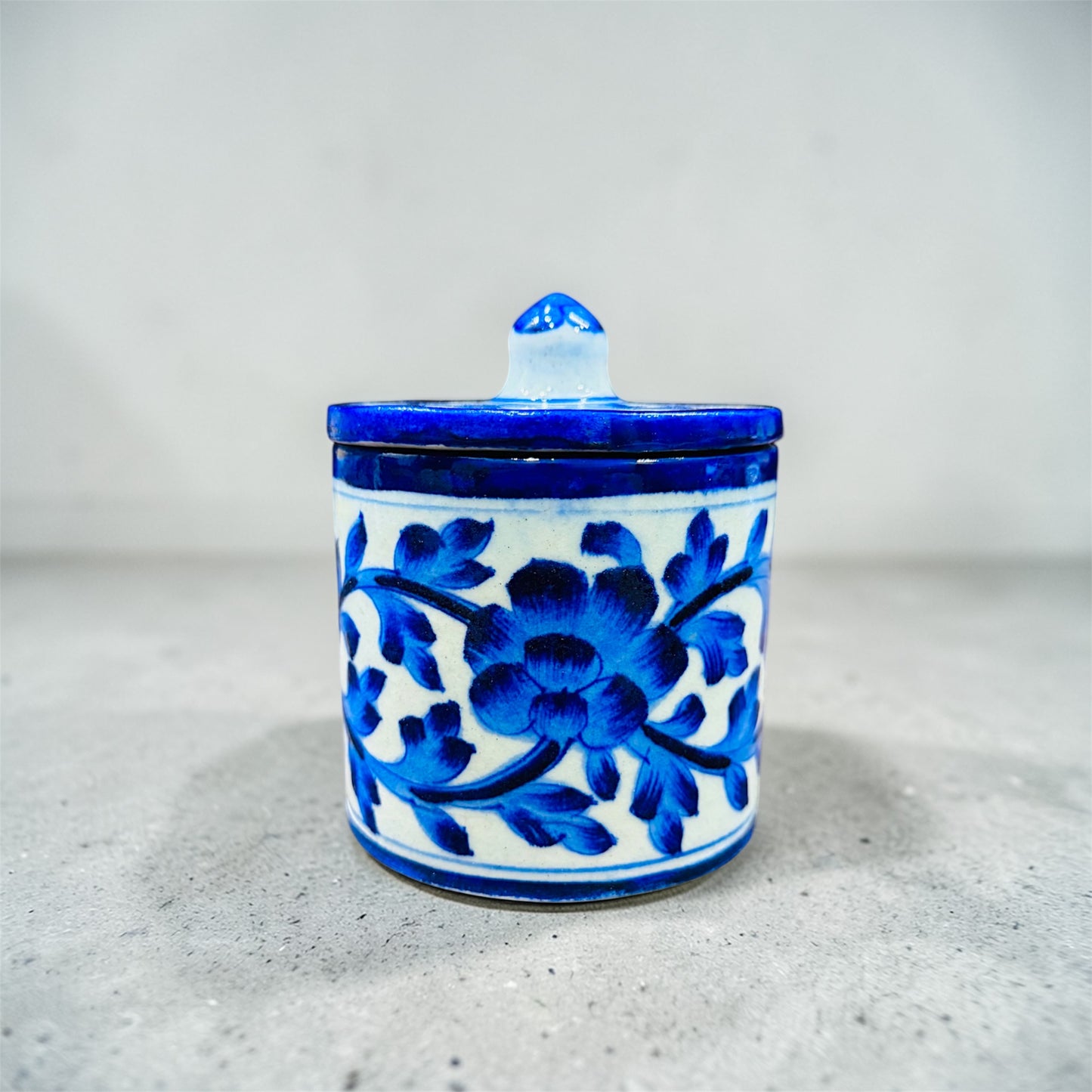4-inch Blue Pottery Jar