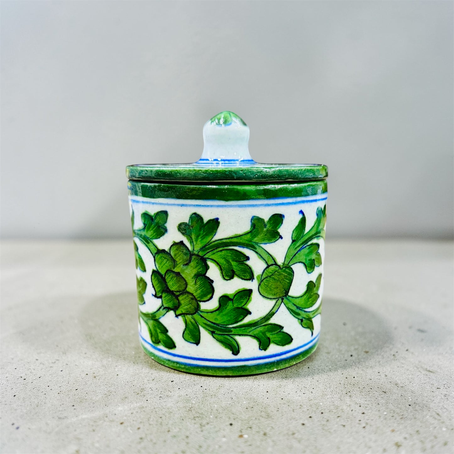 4- inch Blue Pottery Jar