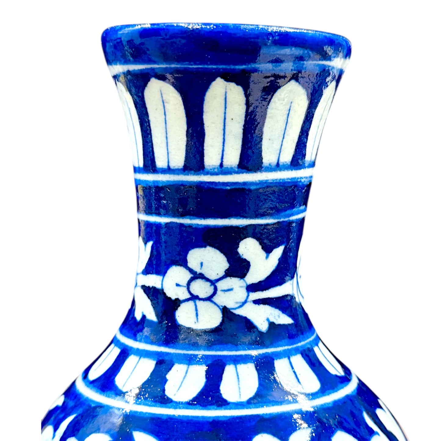 8-inch Blue Pottery Vase