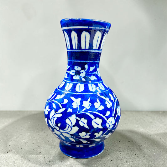 8-inch Blue Pottery Vase