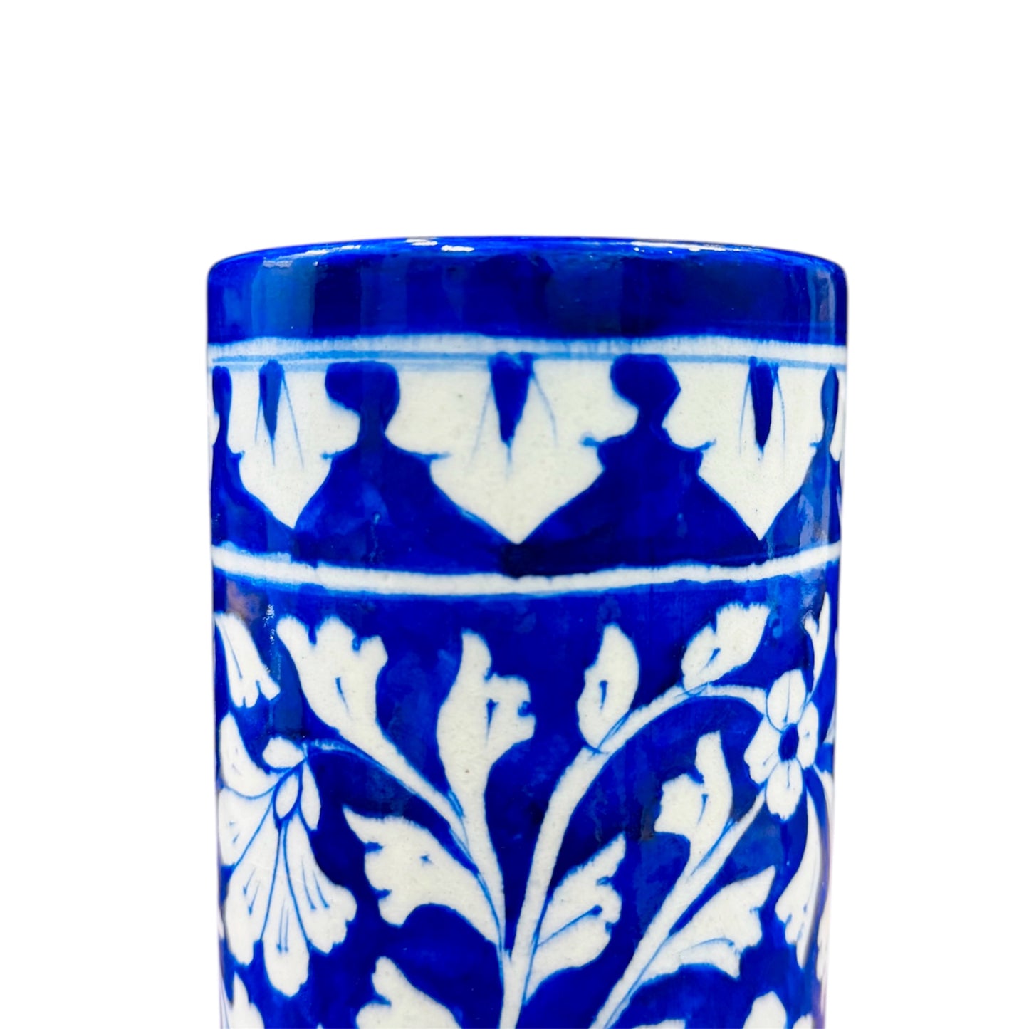 8-inch Blue Pottery Vase
