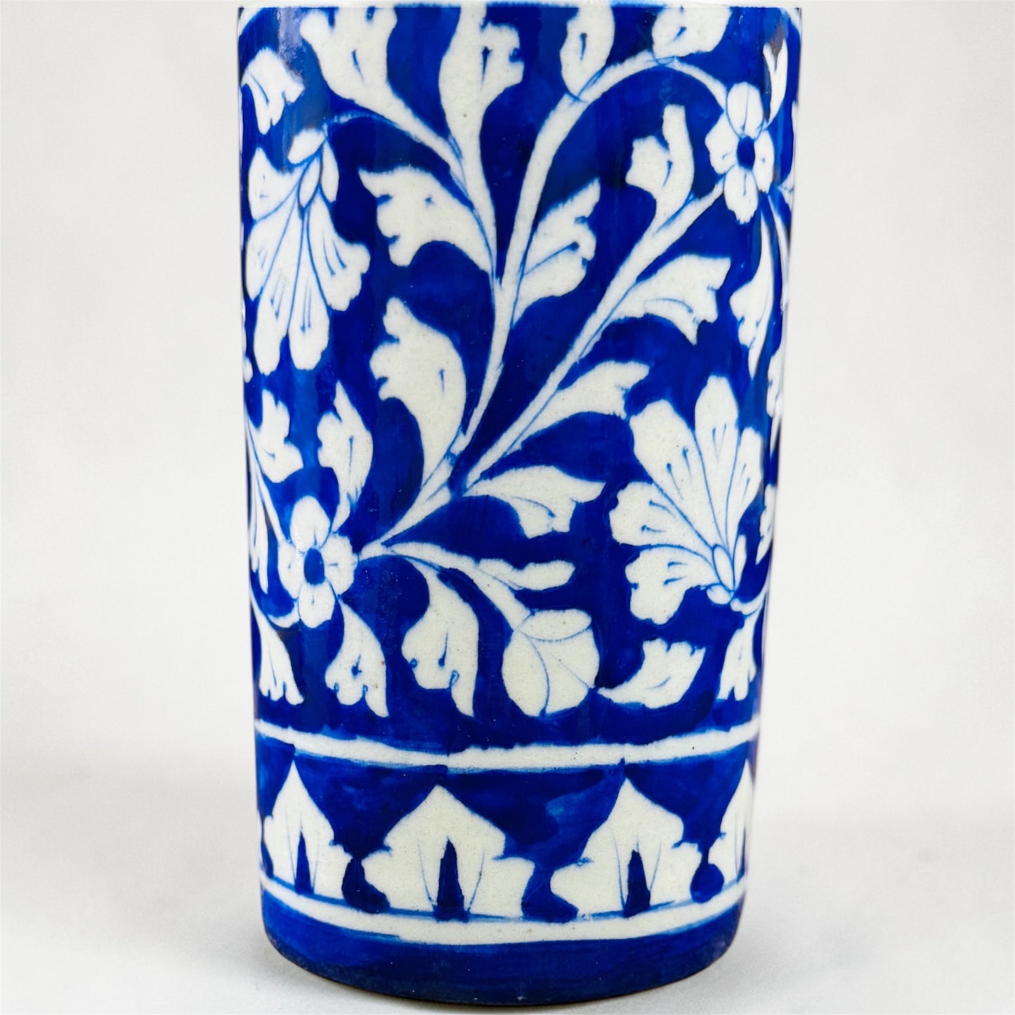 8-inch Blue Pottery Vase