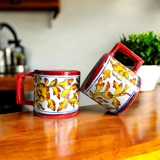 3-inch Blue Pottery Mug (Single Unit)