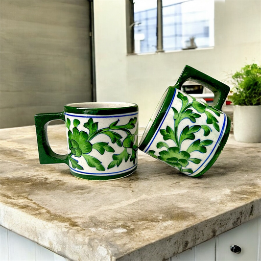 3-inch Blue Pottery Mug (Single Unit)