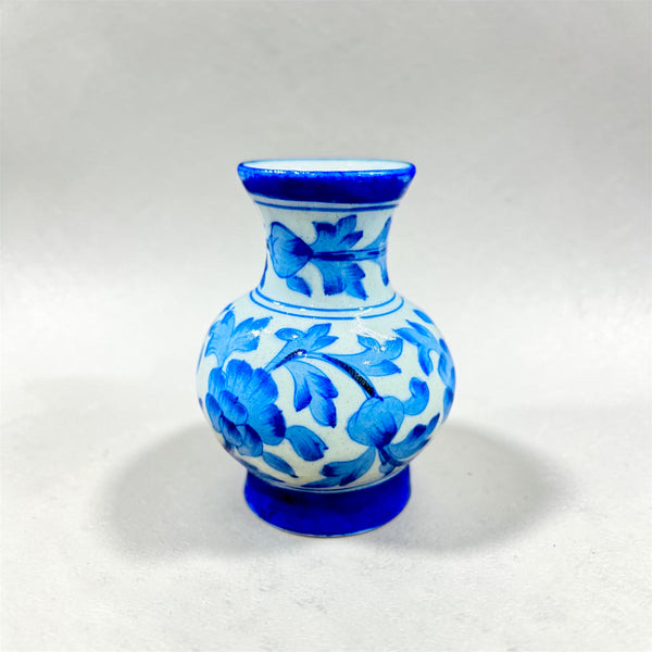 4-inch Blue Pottery Vase