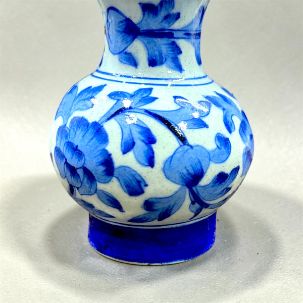 4-inch Blue Pottery Vase