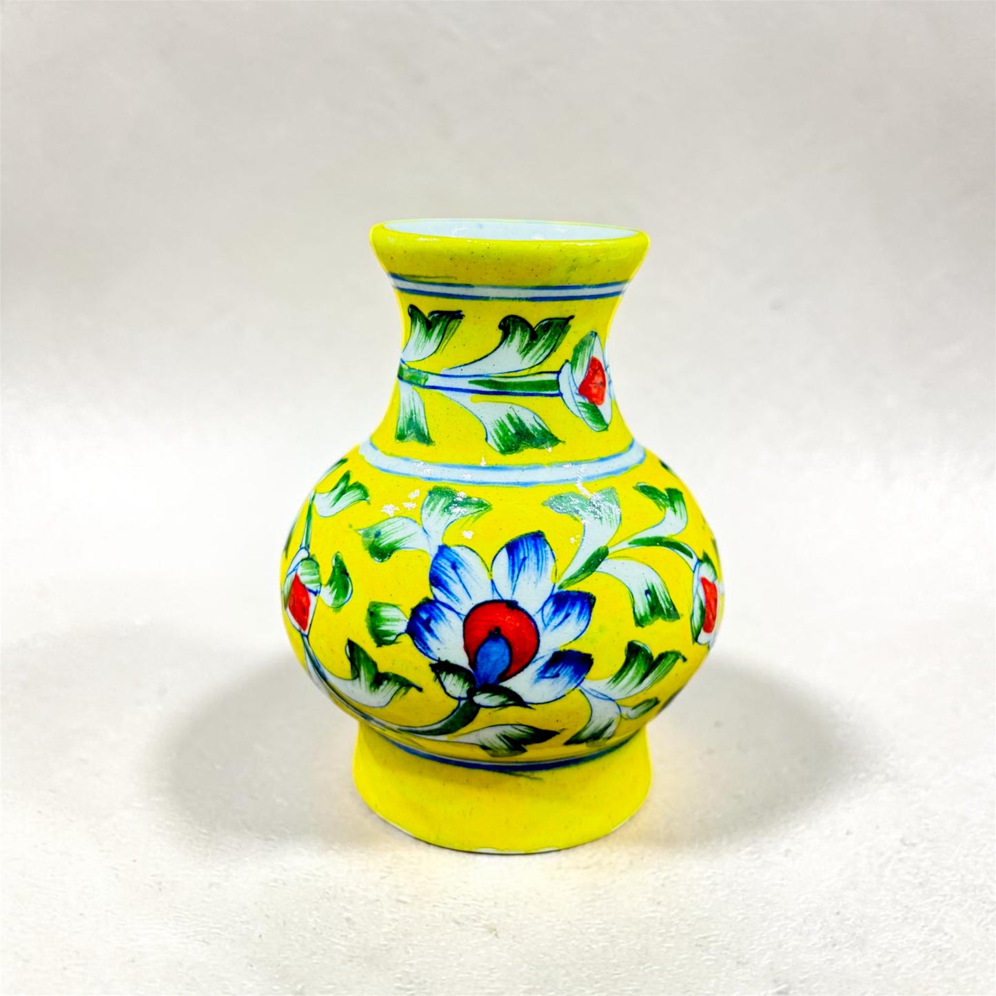 4-inch Blue Pottery Vase