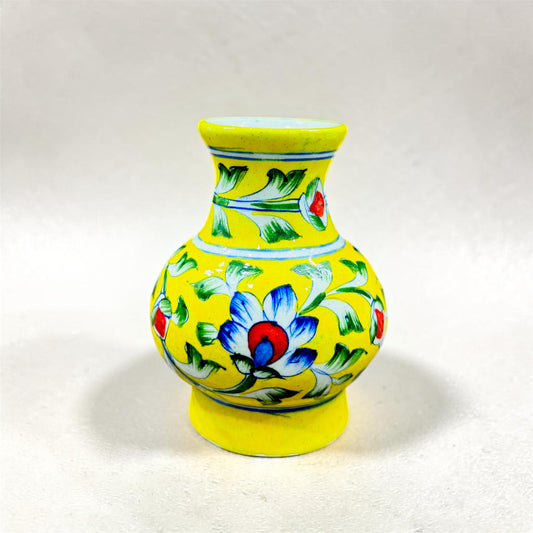 4-inch Blue Pottery Vase