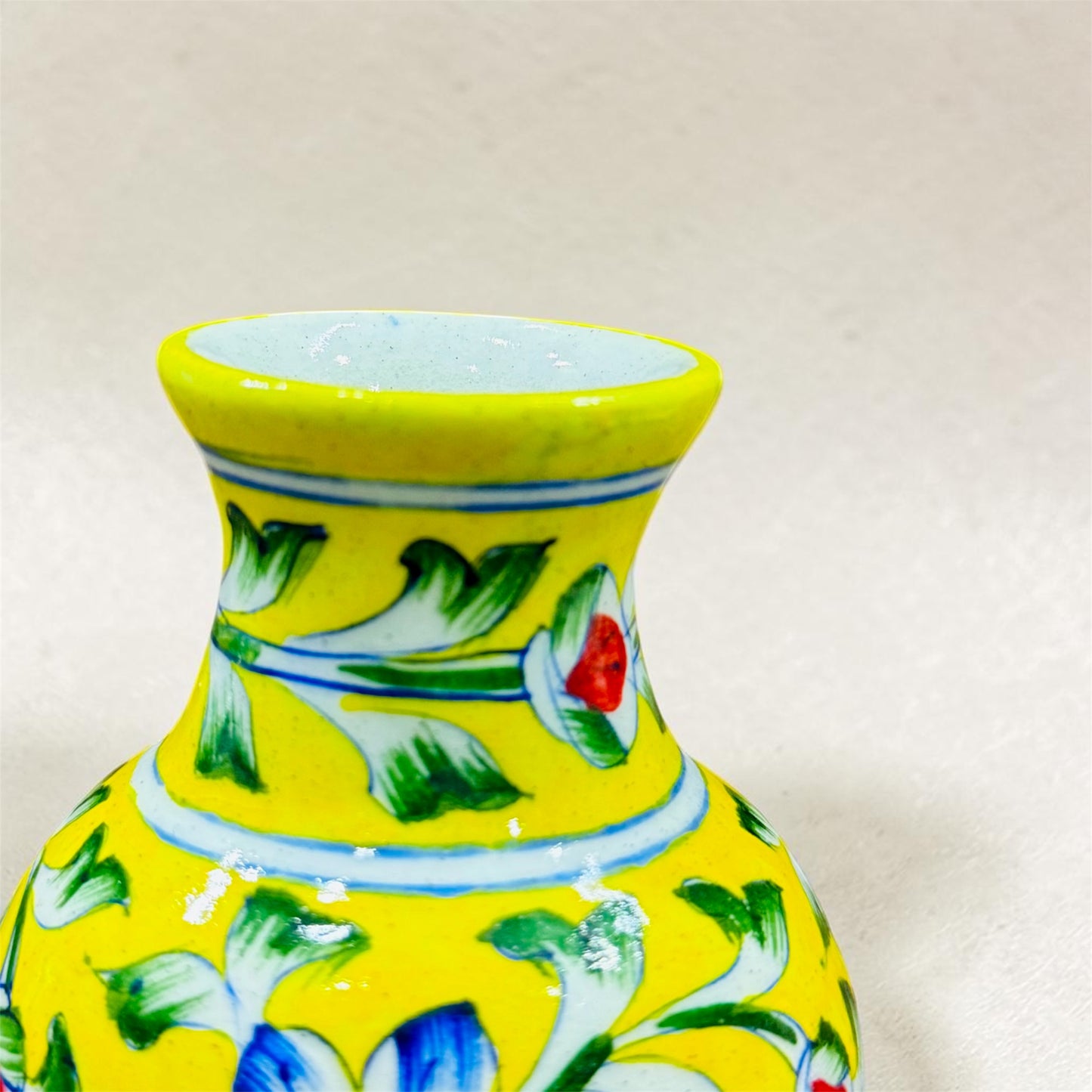 4-inch Blue Pottery Vase
