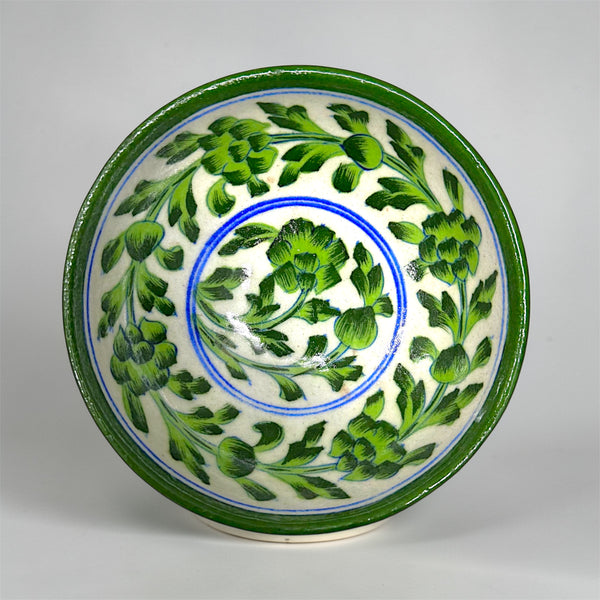 6-inch Blue Pottery Fruit Bowl