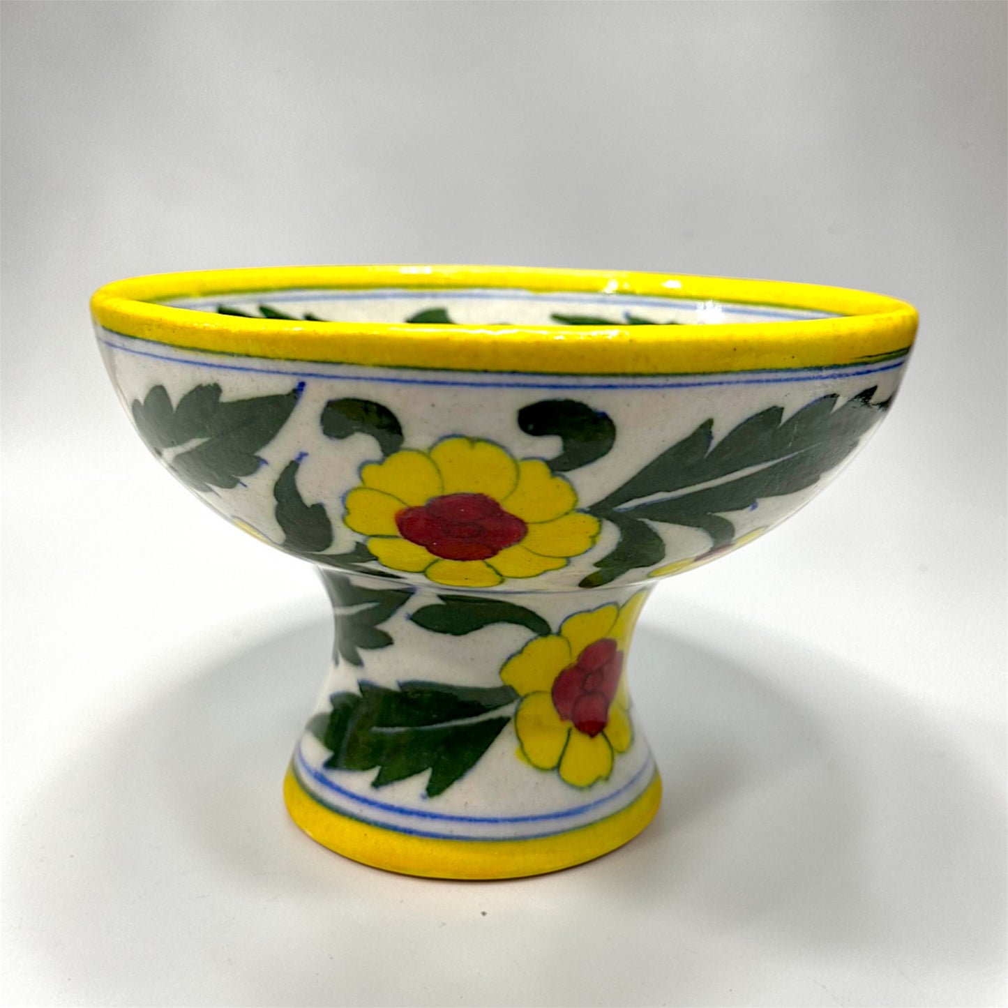 6-inch Blue Pottery Fruit Bowl