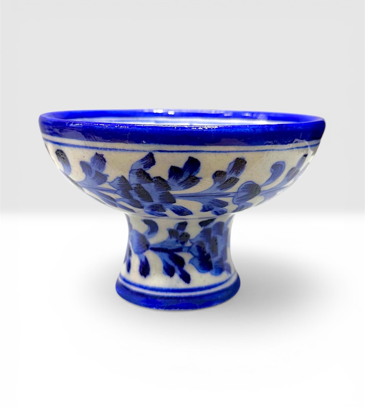 6-inch Blue Pottery Fruit Bowl