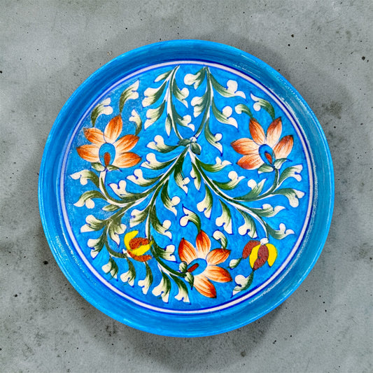 9-inch Blue Pottery Thali