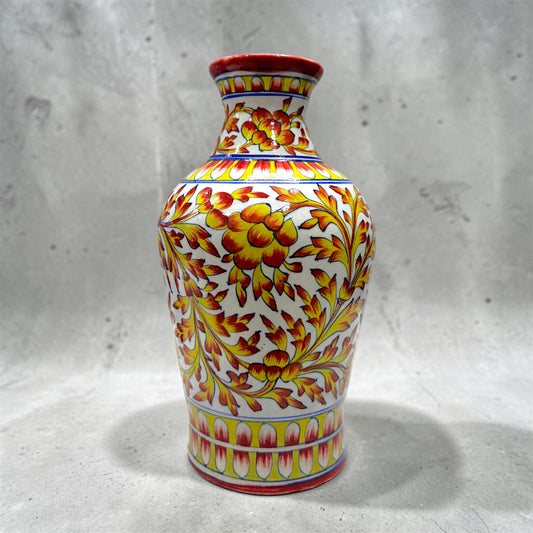 12-inch Blue Pottery Vase