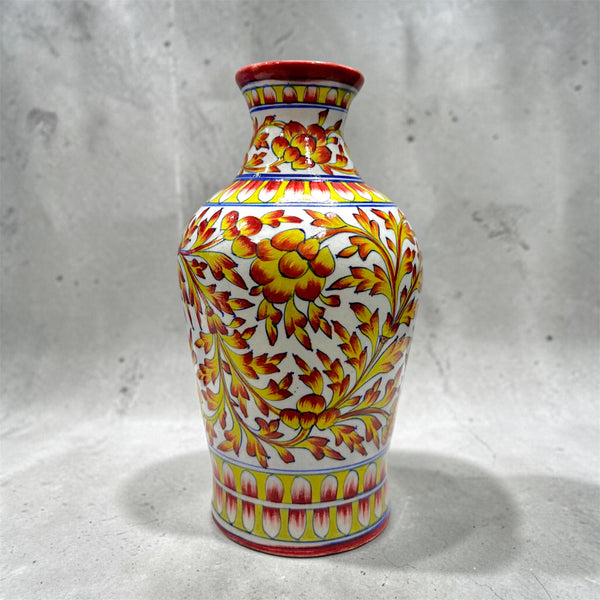 12-inch Blue Pottery Vase