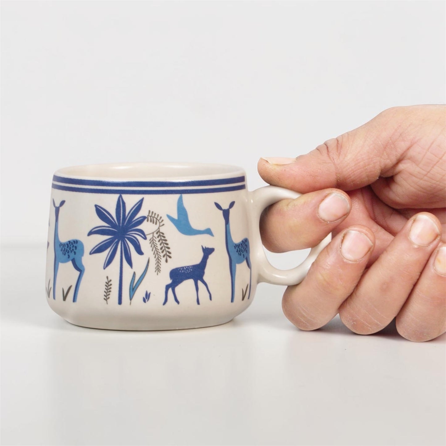 Blue Forest Deer Tea Set (1 Kettle + 6 Cups Tea Set)
