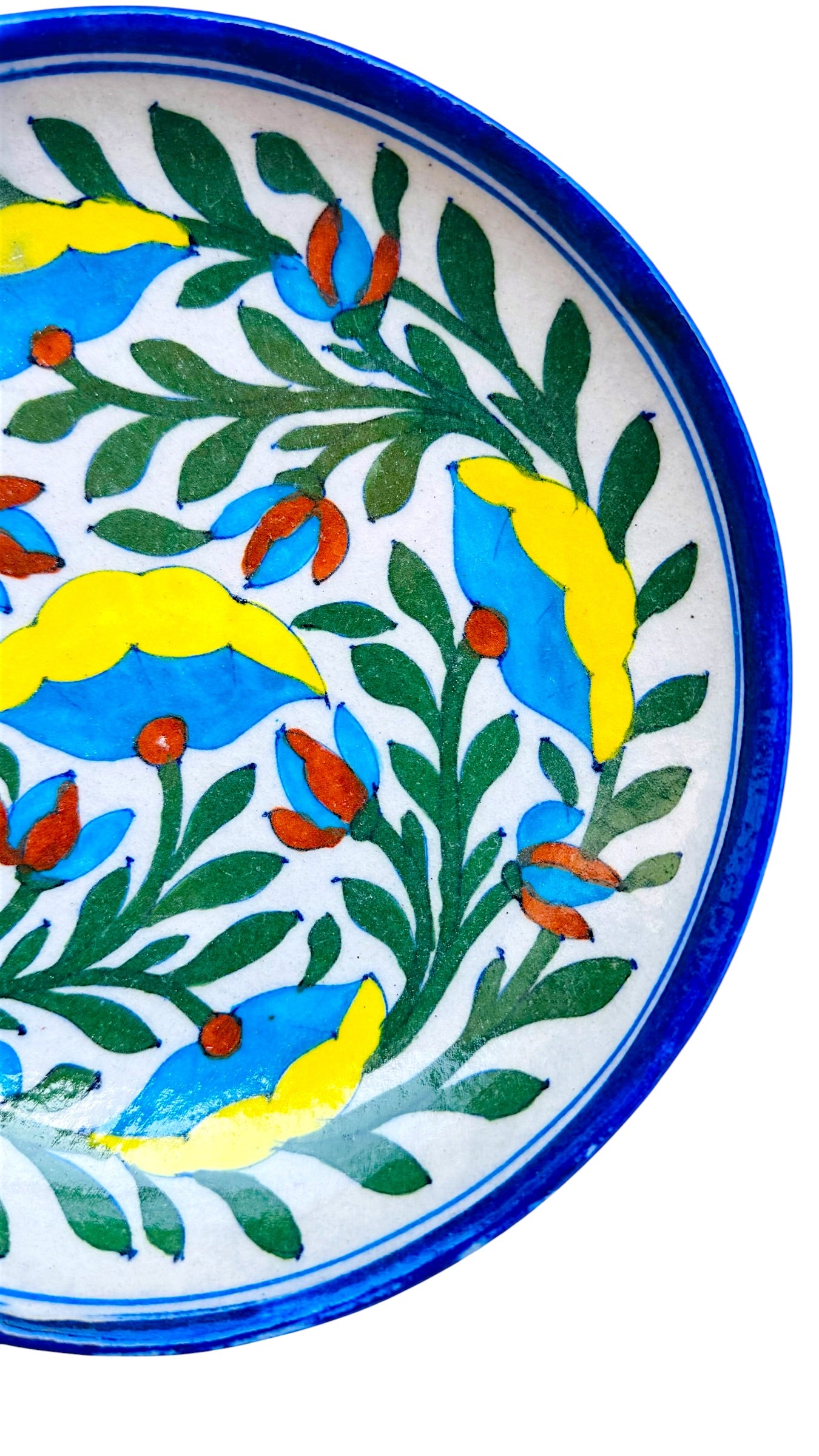 8-Inch Blue Pottery Plate