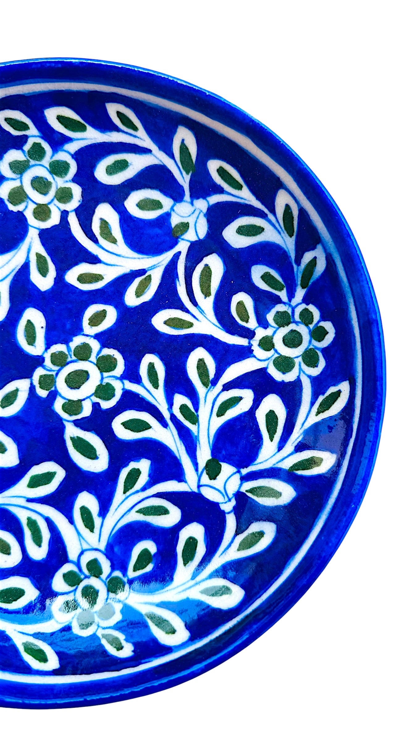 8-Inch Blue Pottery Plate