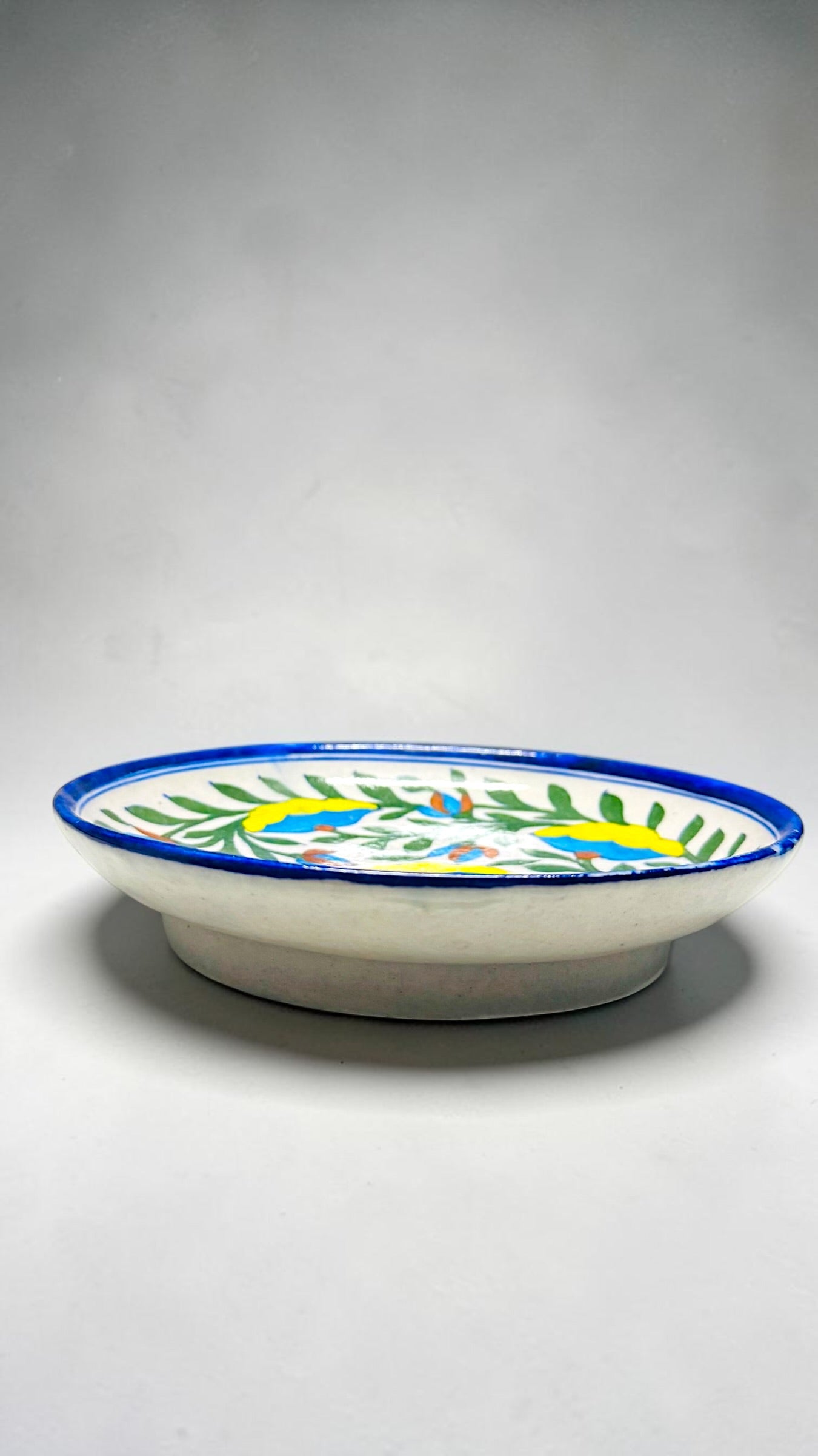 8-Inch Blue Pottery Plate