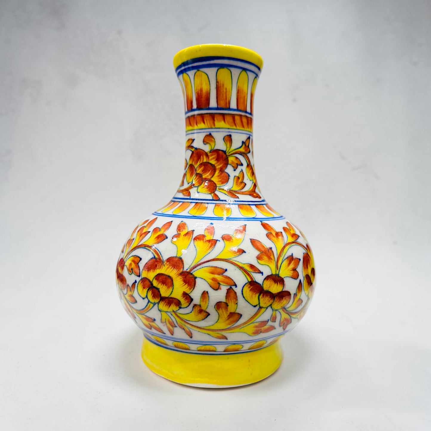 10-Inch Blue Pottery Surahi Vase