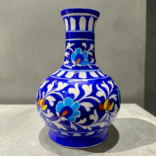 10-Inch Blue Pottery Surahi Vase