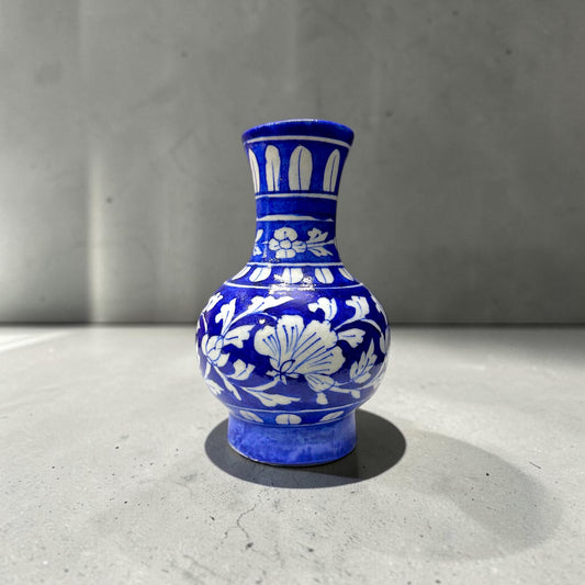 6-Inch Blue Pottery Vase