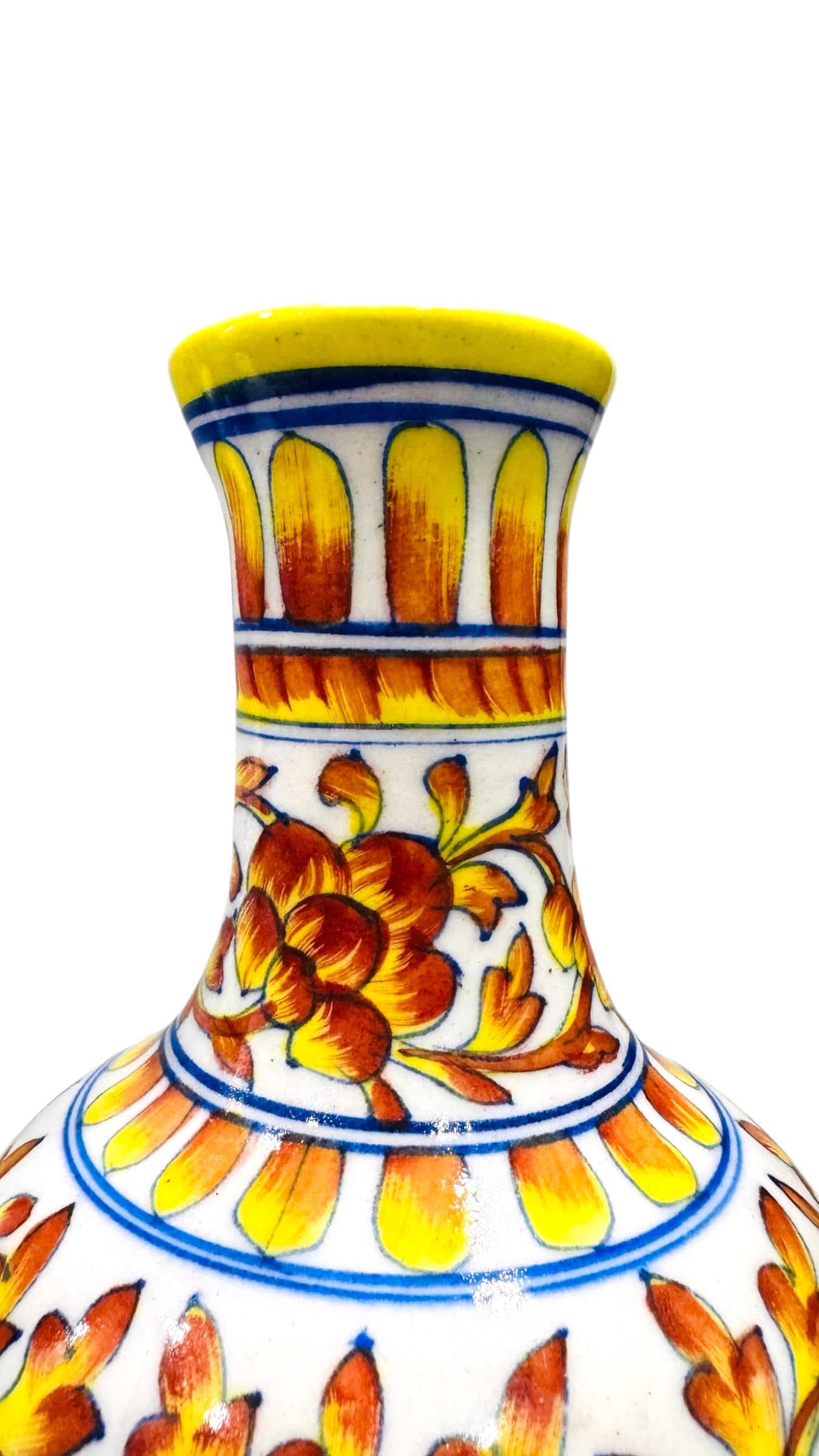 10-Inch Blue Pottery Surahi Vase