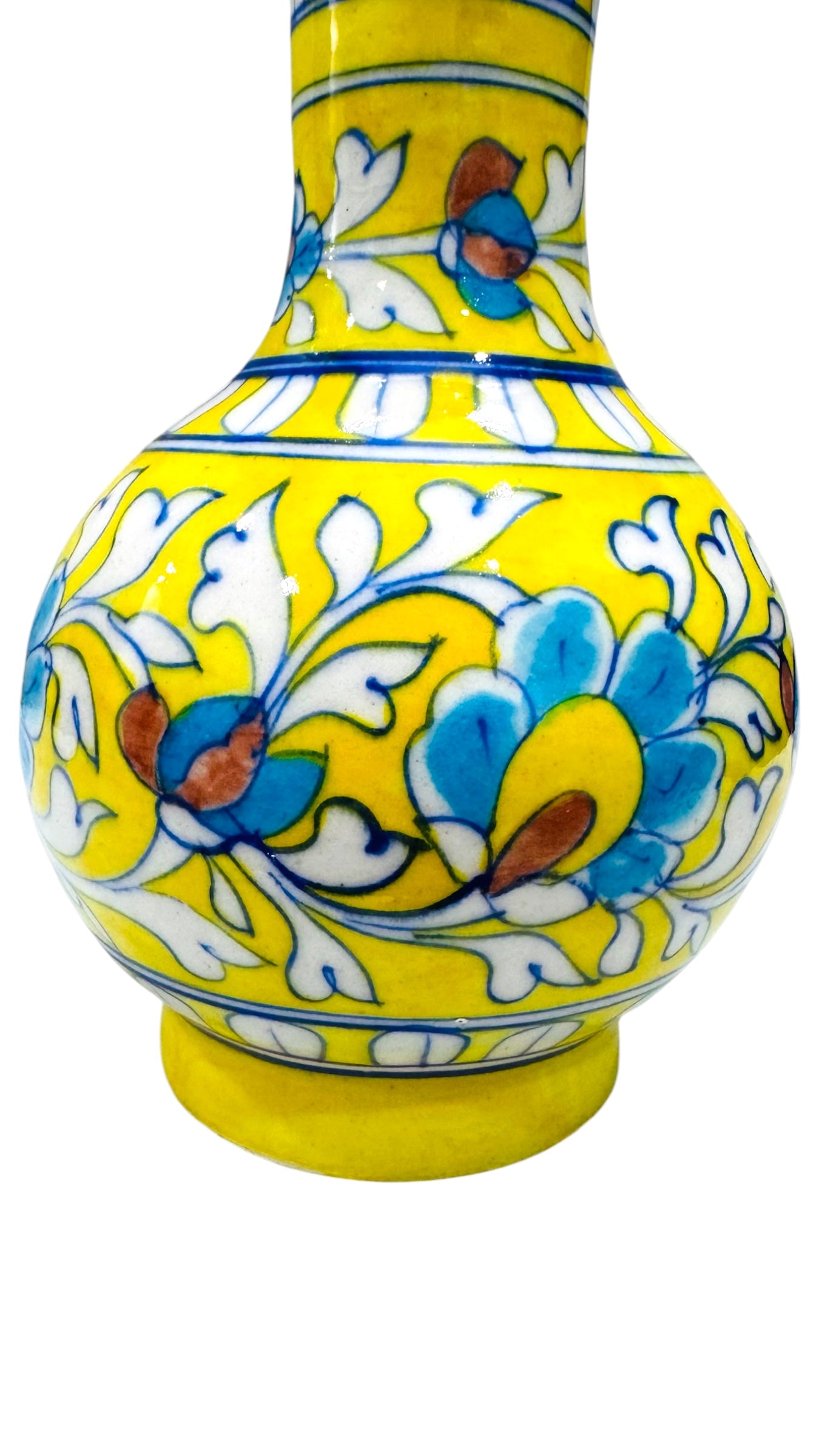 9-Inch Blue Pottery Vase