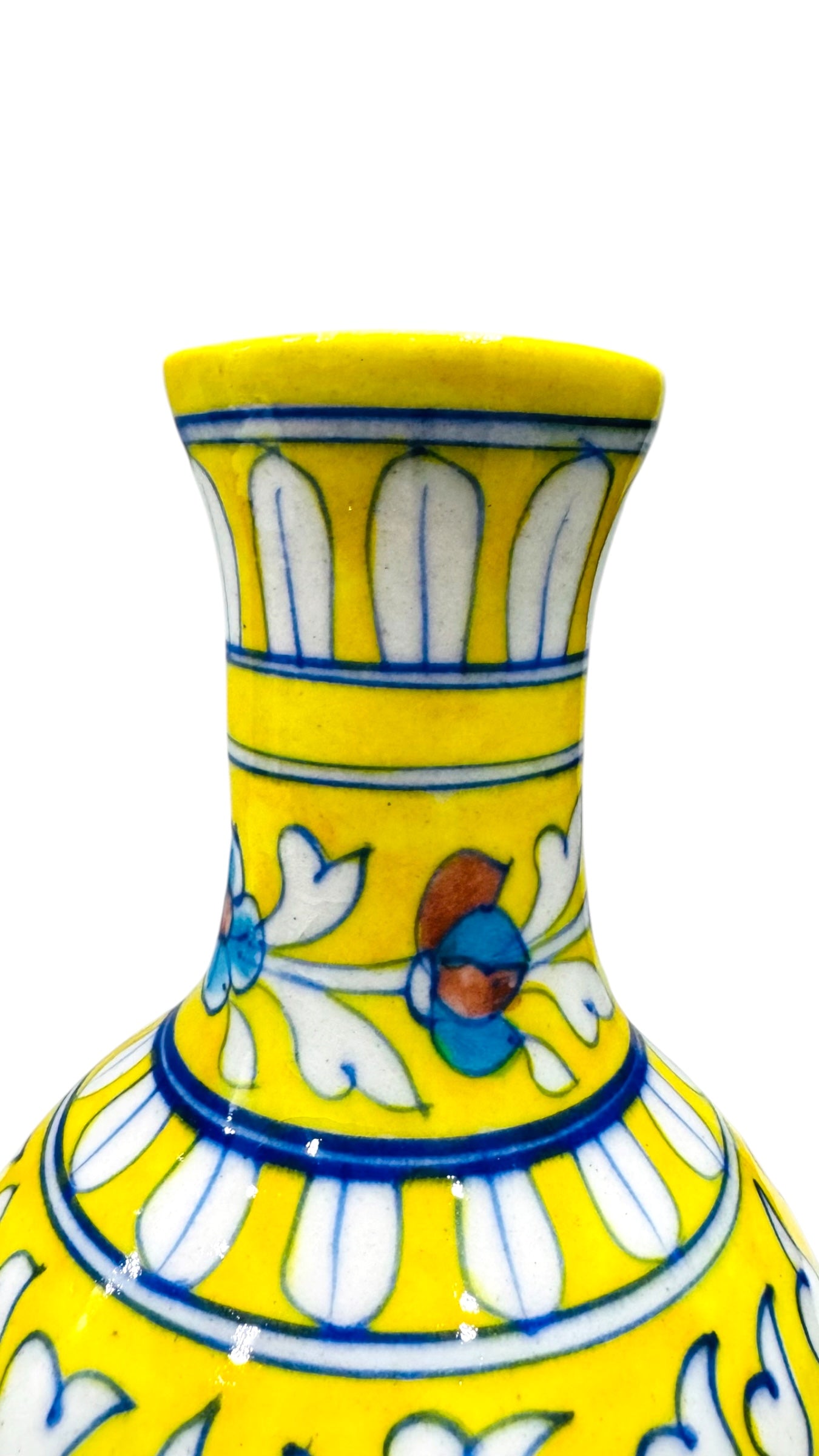 9-Inch Blue Pottery Vase