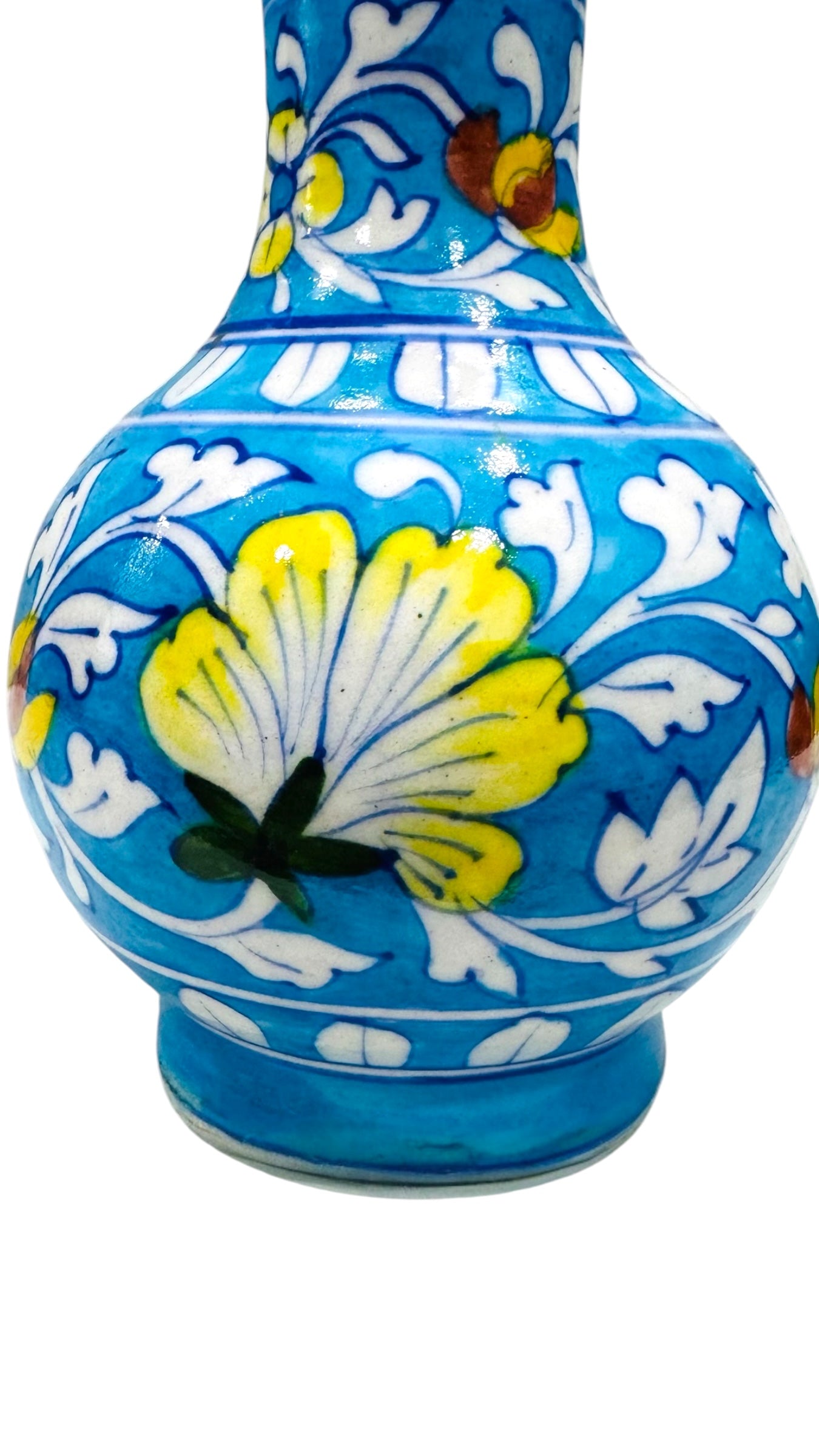 9-Inch Blue Pottery Vase