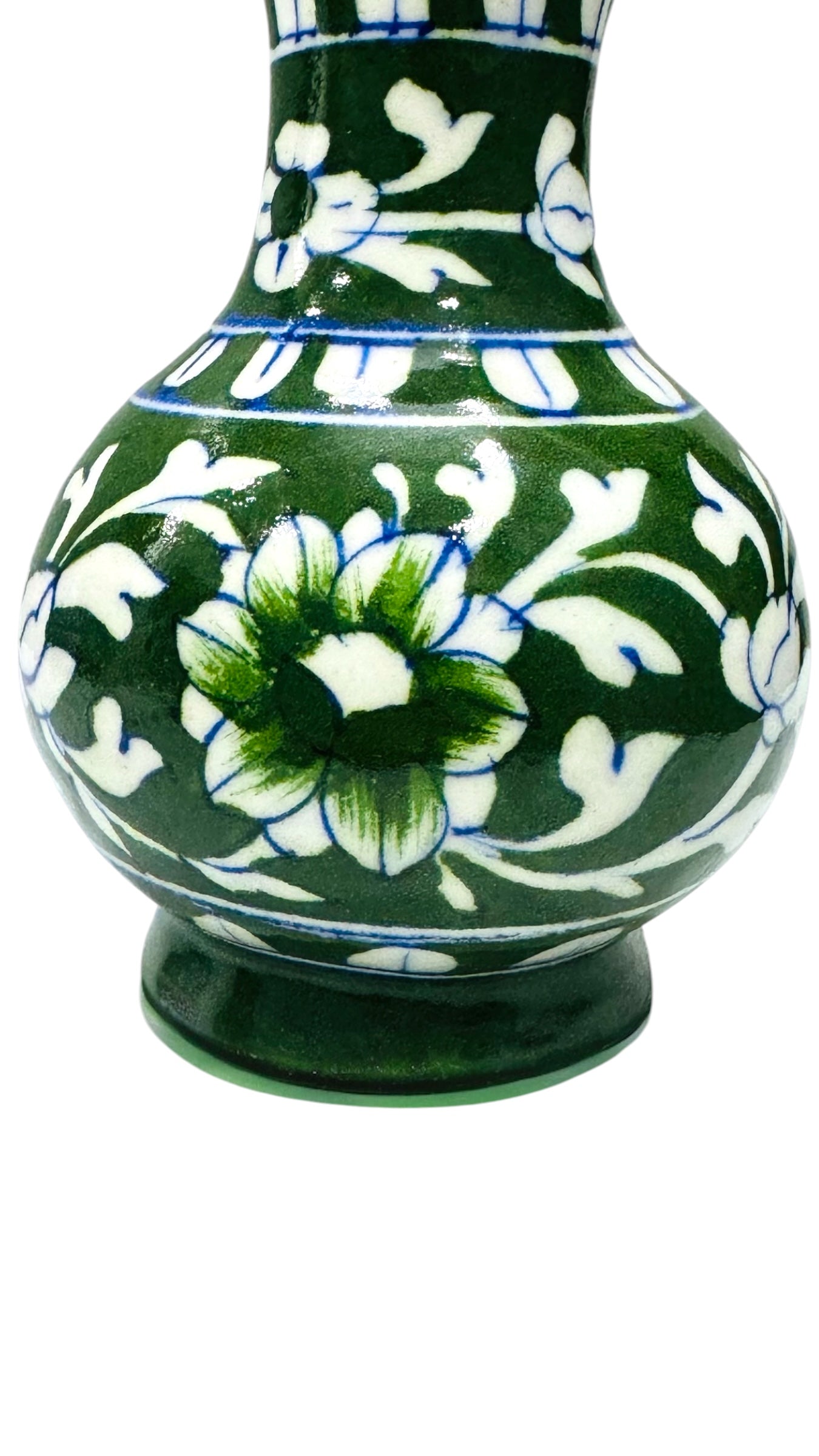 6-Inch Blue Pottery Vase